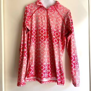 Nike Pro tribal print quarter zip pull over